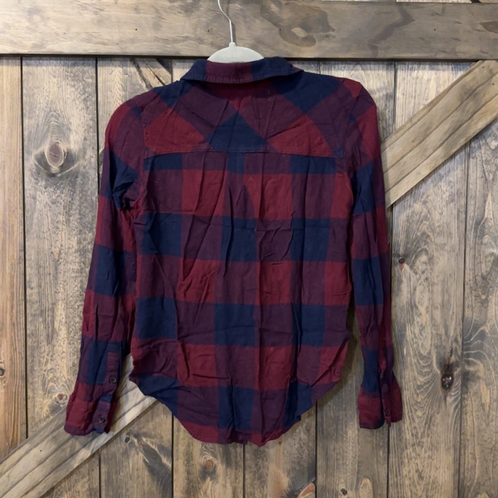 Thread‎ & Supply Red and Blue Plaid Button Down Shirt